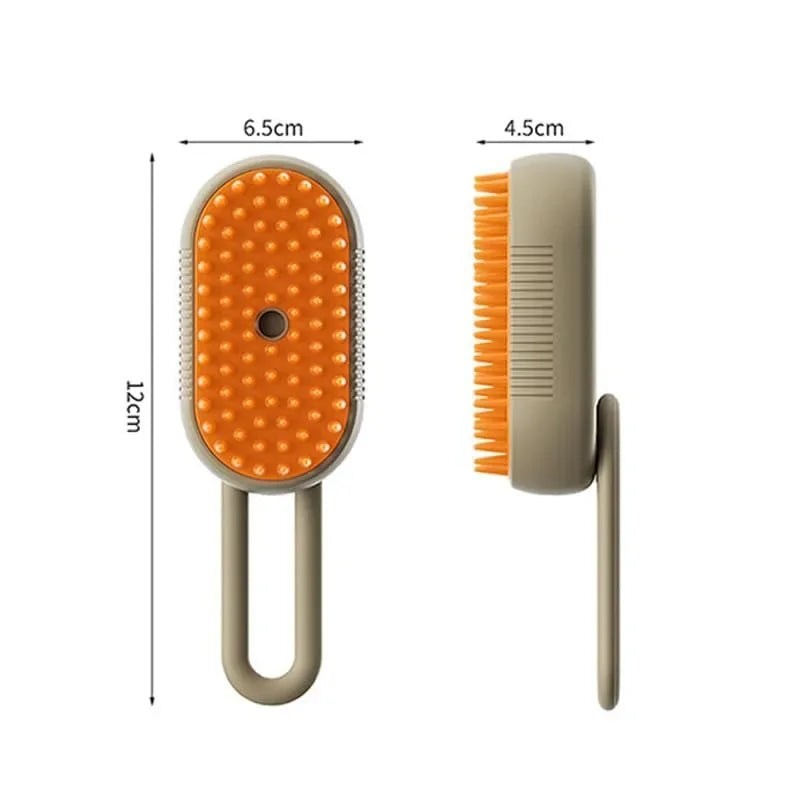 Pet Steam Brush 3 in 1 Pet Spa Brush for Massage, Grooming Comb & Hair Removal