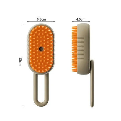 Pet Steam Brush 3 in 1 Pet Spa Brush for Massage, Grooming Comb & Hair Removal