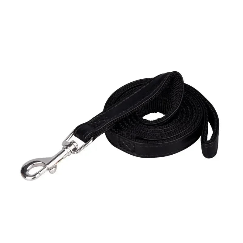 Dog Leashes PU Leather Padded