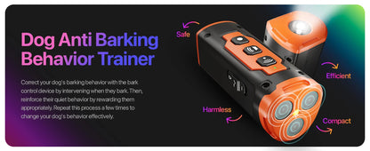 2023 Dog Deterrent Ultrasonic Training Device With LED Flashlight