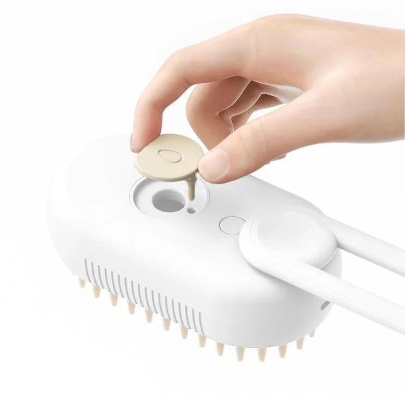 Pet Steam Brush 3 in 1 Pet Spa Brush for Massage, Grooming Comb & Hair Removal