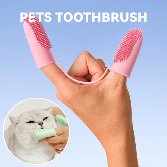 Pet Finger Toothbrush Silicone Tooth Brush Tool