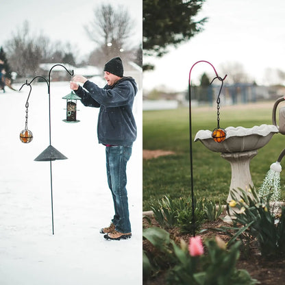 4Pcs Metal Suet Ball Bird Feeder Set with Hanging