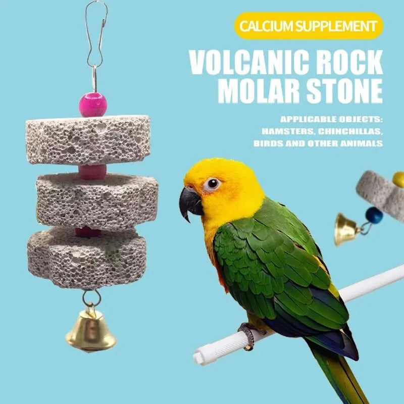 Parrot Molar String, Volcanic Rock Molar Stone Supplement